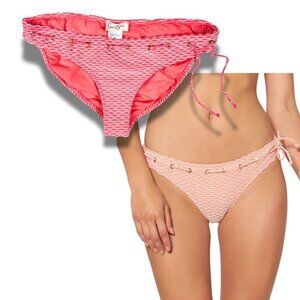 Jessica Simpson Textured Hipster Pink Bikini Bottoms NWT XL